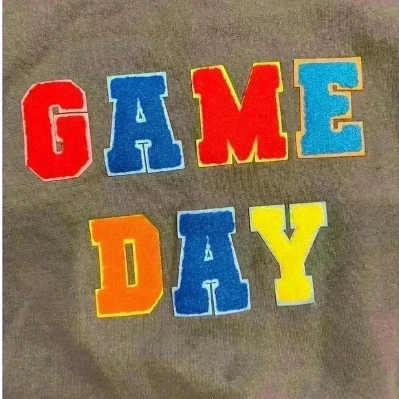 "GAME DAY" CHENILLE LETTERS CREWNECK SWEATSHIRT NWOT Size XL Casual Sporty - Picture 4 of 4